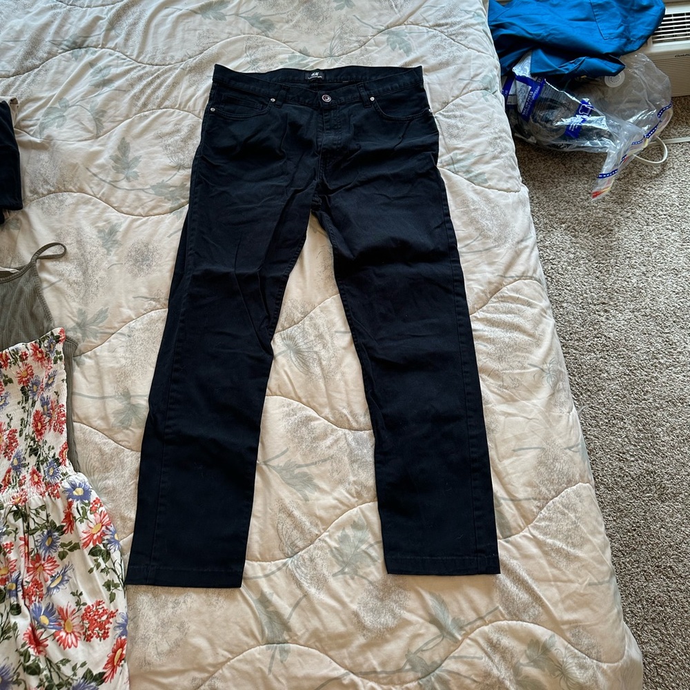 H&M Black Straight Leg Jeans